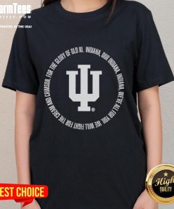 Official Indiana Hoosiers University Basketball logo on a ladies tee, showcasing team spirit and style.