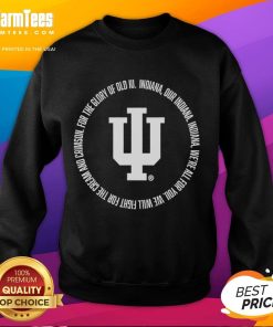 Official Indiana Hoosiers University basketball logo sweatshirt, featuring the iconic Hoosiers emblem in vibrant colors.