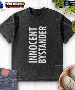 Official Innocent Bystander washed t-shirt displayed on a flat surface with a casual, stylish design.
