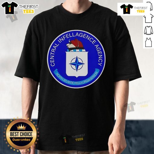 Official Intel Central Intelligence Agency T-Shirt featuring the CIA logo, perfect for patriotic and covert style.