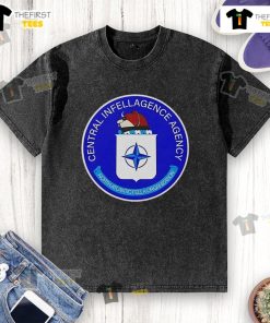 Official Intel Central Intelligence Agency USA washed t-shirt featuring CIA logo, perfect for casual wear and fans.