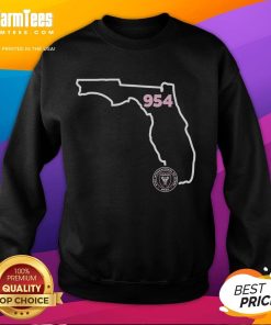 Official Inter Miami CF 954 Area Code State Sweatshirt featuring team colors and logo for fans and supporters.