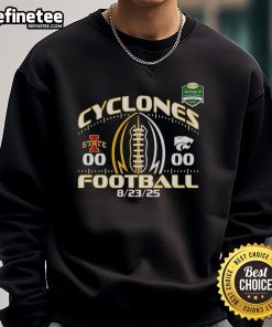 Official Iowa State Cyclones Football sweatshirt celebrating the 2025 victory over Kansas State, designed for fans.