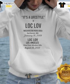 Official It's A Lifestyle X Loc Lov Washington Mero Area Loc Lov Los Angeles Hoodie in stylish streetwear design.