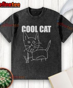 Official Jacobs Cool Cat Washed T-Shirt in soft cotton, featuring a trendy cat graphic and relaxed fit for casual style.