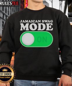 Official Jamaican Swag Mode On sweatshirt in vibrant colors, showcasing stylish design and comfortable fit.