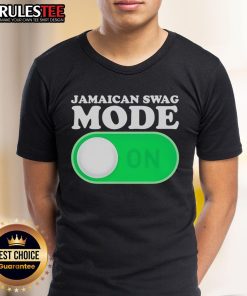 Official Jamaican Swag Mode On T-Shirt featuring vibrant colors and bold design, perfect for showcasing Jamaican pride.