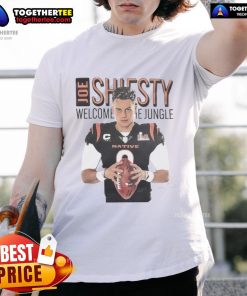 Alt Text: Official Joe Shiesty Welcome To The Jungle Signature T-Shirt featuring bold graphics and vibrant colors, perfect for fans.