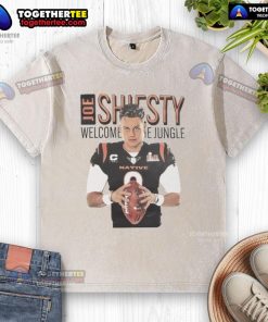 Alt Text: Official Joe Shiesty Welcome to the Jungle Signature Washed T-Shirt featuring bold graphics and a stylish design.