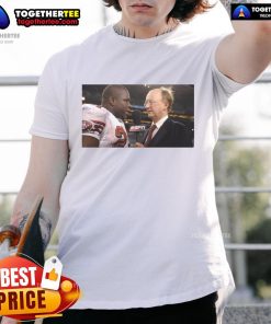 Official John Clayton and Frank Gore NFL Network vintage t-shirt featuring retro design and team logos.