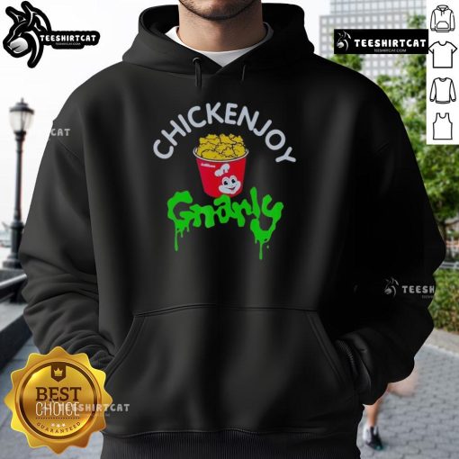 Official Jollibee x KATSEYE Chickenjoy Gnarly Hoodie featuring a vibrant design and cozy fit for fans.