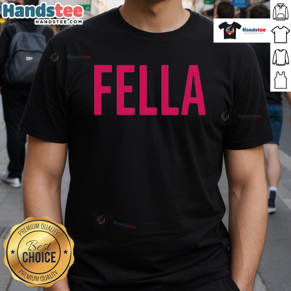 Official Jordan Schmaltz Fella T Shirt Alt Text: Official Jordan Schmaltz Fella T-Shirt featuring a stylish design, perfect for fans and casual wear.