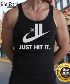 Official Just Hit It Shirt featuring Twin Towers 9/11 design on a stylish tank top for remembrance and tribute.
