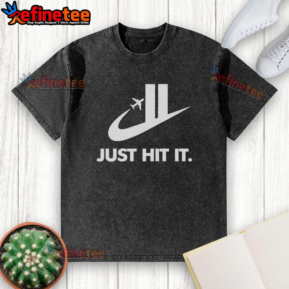 Official Just Hit It Shirt Twin Towers 9 11 Washed T Shirt Official Just Hit It Shirt featuring Twin Towers tribute design, perfect for honoring 9/11 with a stylish washed look.