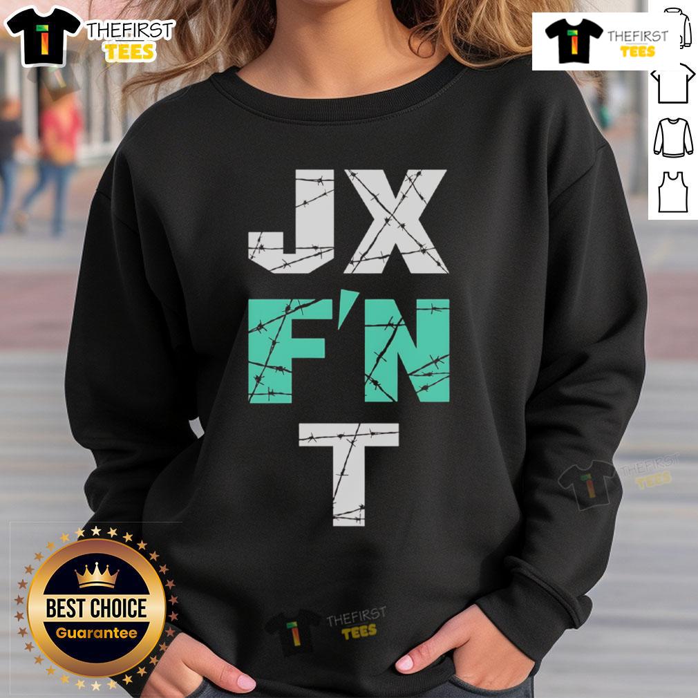 Official Jx F'N T Essential 2025 Sweatshirt Alt Text: Official JX FN T Essential 2025 Sweatshirt in stylish design, perfect for casual wear and layering.