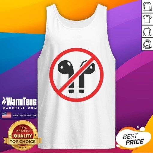 Official Kamala Harris Wired Earphones logo tank top featuring a stylish design for supporters and fans.
