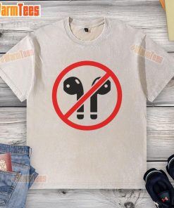 Alt Text: Official Kamala Harris Wired Earphones Logo on a Washed T-Shirt, featuring a stylish and modern design.
