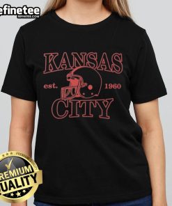 Alt Text: Official Kansas City X 1960 Football Jules Ladies Tee featuring vintage design and team logo in stylish fit.