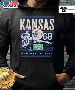 Official Kansas Jayhawks 1968 Conference Champions Big 8 Conference hoodie showcasing vintage team pride.