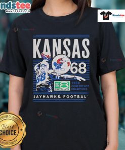 Official Kansas Jayhawks 1968 Conference Champions Big 8 Conference ladies tee showcasing team pride and vintage style.