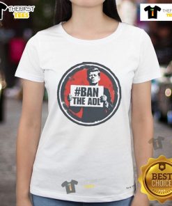Kasey Lynae in a stylish John F. Kennedy Ban The ADL ladies tee, showcasing a modern take on classic activism.