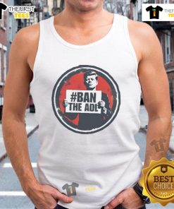 Kasey Lynae models a John F. Kennedy Ban The ADL tank top, showcasing a stylish and meaningful statement piece.