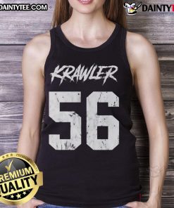 Official Katic Krawlers 56 Tank Top displayed on a mannequin, showcasing a stylish design perfect for casual wear.