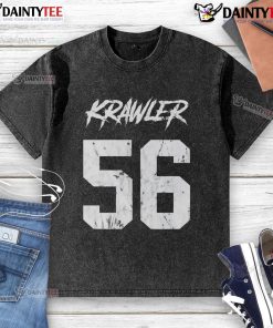 Official Katic Krawlers 56 Washed T-Shirt in soft cotton fabric, featuring a vintage-style graphic design for casual wear.