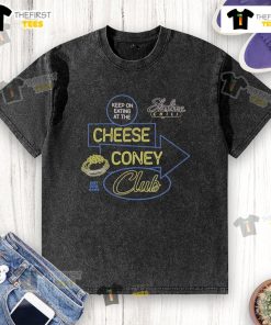 Official Keep On Eating At The Cheese Coney Club Hot Dog Harv Washed T-Shirt featuring a fun graphic design.