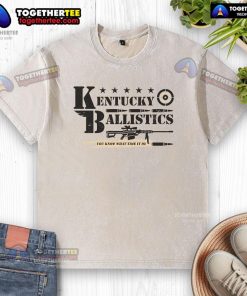 Official Kentucky Ballistics You Know What Time It Is washed t-shirt displayed on a mannequin with a casual style.