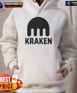 Official Kraken Crypto Logo Hoodie featuring bold Kraken logo design, perfect for cryptocurrency enthusiasts.