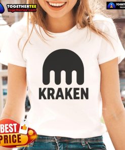 Official Kraken Crypto Logo Ladies Tee showcasing the iconic Kraken logo on a stylish women's t-shirt.