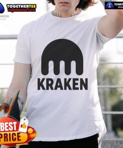 Official Kraken Crypto Logo T-Shirt featuring the iconic Kraken logo on a stylish black background.