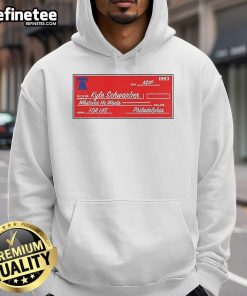 Kyle Schwarber Philadelphia Phillies hoodie featuring 'Whatever He Wants' design, perfect for fans and stylish comfort.
