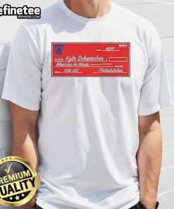 Alt Text: Official Kyle Schwarber Philadelphia Phillies Baseball T-Shirt featuring vibrant team colors and fan-friendly design.