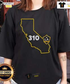 Official LA Galaxy 310 Area Code State Ladies Tee featuring stylish design for fans of the soccer team.