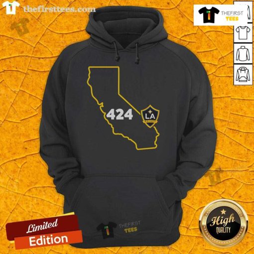 Official LA Galaxy 424 Area Code State Hoodie in blue, showcasing team pride and stylish comfort for fans.