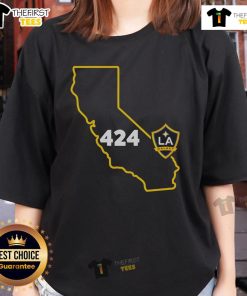 Alt Text: Official LA Galaxy 424 Area Code State Ladies Tee showcasing team pride and stylish design for fans.