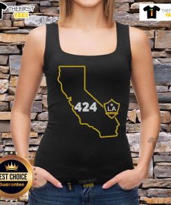 Official LA Galaxy 424 Area Code State Tank Top featuring a stylish design for soccer fans and supporters.