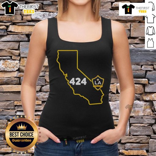 Official LA Galaxy 424 Area Code State Tank Top featuring a stylish design for soccer fans and supporters.