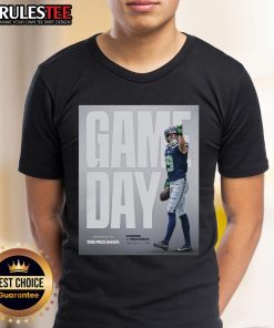 Official Las Vegas Raiders vs Seattle Seahawks NFL preseason game day T-shirt featuring team logos and vibrant colors.