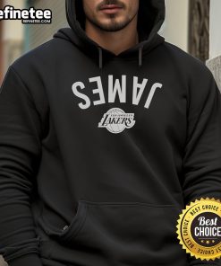 Alt Text: Official LeBron James Los Angeles Lakers Invert Upside Hoodie featuring vibrant team colors and logo, perfect for fans.