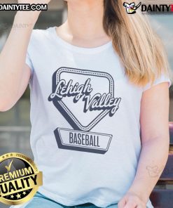 Official Lehigh Valley Baseball home plate logo on a stylish ladies' tee, perfect for fans and casual wear.