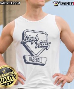 Official Lehigh Valley Baseball home plate log tank top featuring a stylish design for fans and athletes.