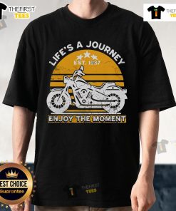 Official Life's A Journey Enjoy The Moment T-Shirt featuring a vibrant design and motivational text for everyday wear.