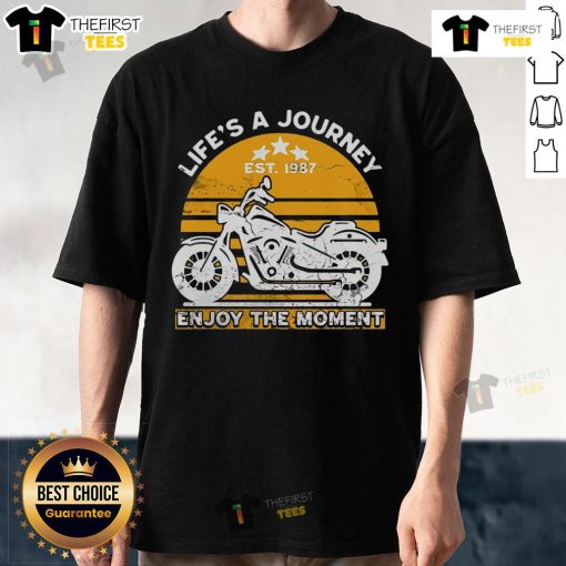 Official Life's A Journey Enjoy The Moment T-Shirt featuring a vibrant design and motivational text for everyday wear.