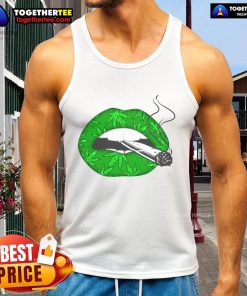 Official Lip Cannabis Leaf Tank Top featuring a vibrant cannabis leaf design for stylish and eco-friendly fashion.