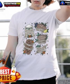 Alt Text: Official Loafing Him Was Bread Flour Song T-Shirt featuring a fun design perfect for music and baking enthusiasts.