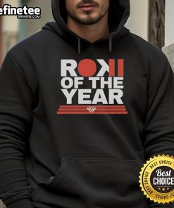 Alt Text: Official Los Angeles Dodgers Rookie of the Year hoodie, featuring team colors and logo, perfect for baseball fans.
