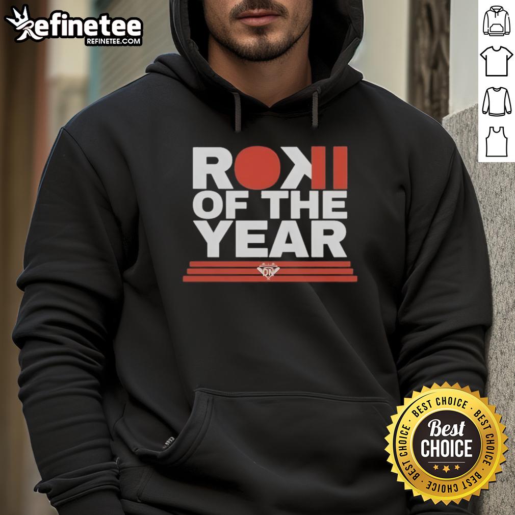 Official Los Angeles Dodgers Roki Of The Year Hoodie Alt Text: Official Los Angeles Dodgers Rookie of the Year hoodie, featuring team colors and logo, perfect for baseball fans.